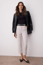 Trendyolmilla Chic Woven Cigarette Pants: Sleek, Stretchy, Narrow Leg Comfort