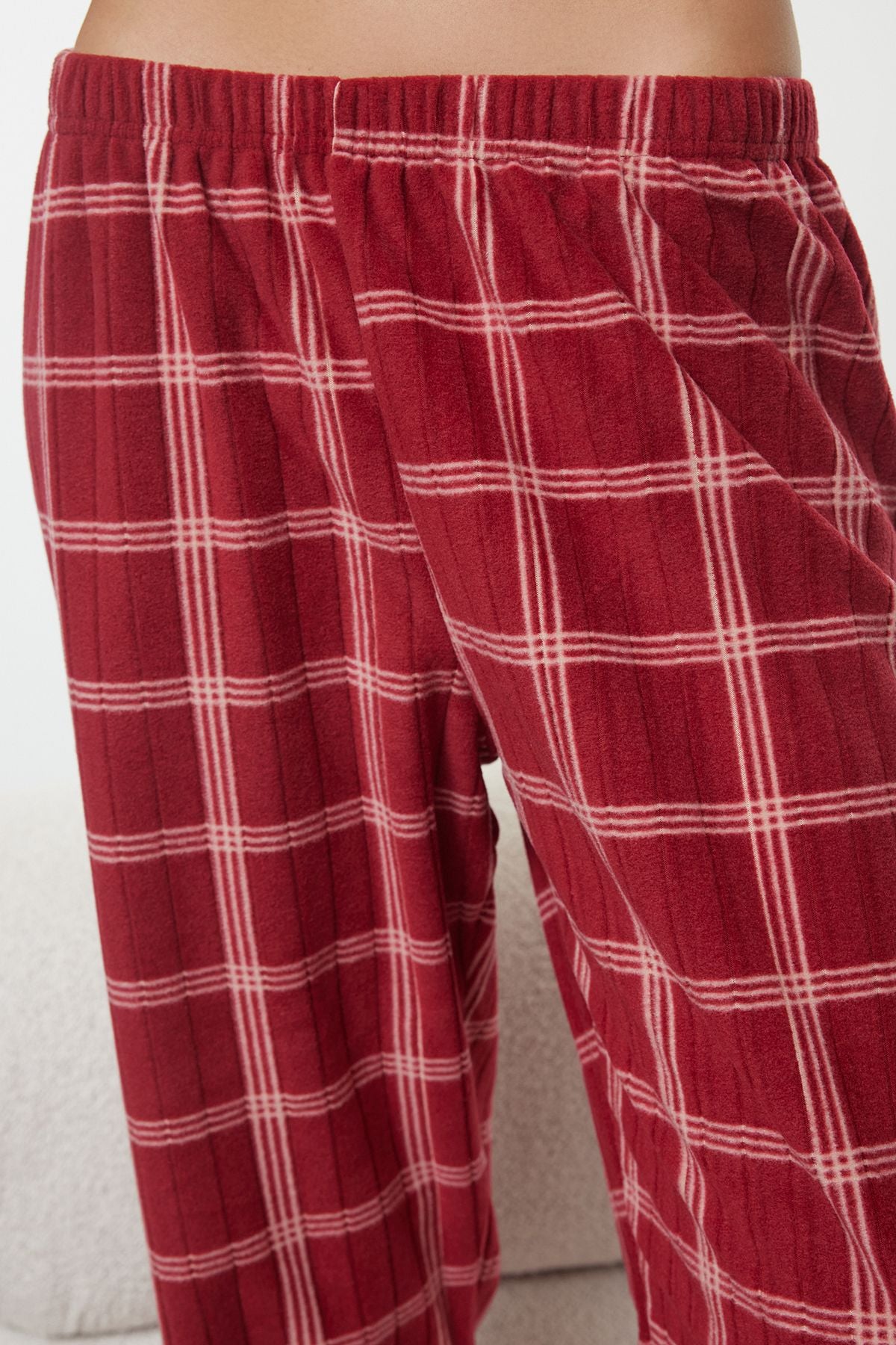 Women’s New Year Dog Pajama Set – Cozy Plaid Holiday Sleepwear