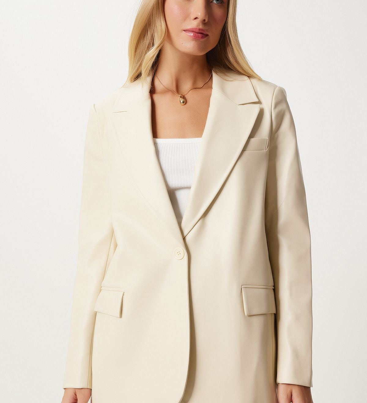  Women’s cream blazer
• Tailored single-breasted jacket
• Classic women’s blazer
• Cream tailored jacket
• Women’s elegant blazer
• Chic office wear blazer
• Women’s versatile blazer
• Cream formal jacket
• Women’s structured blazer
• Stylish tailored outerwear