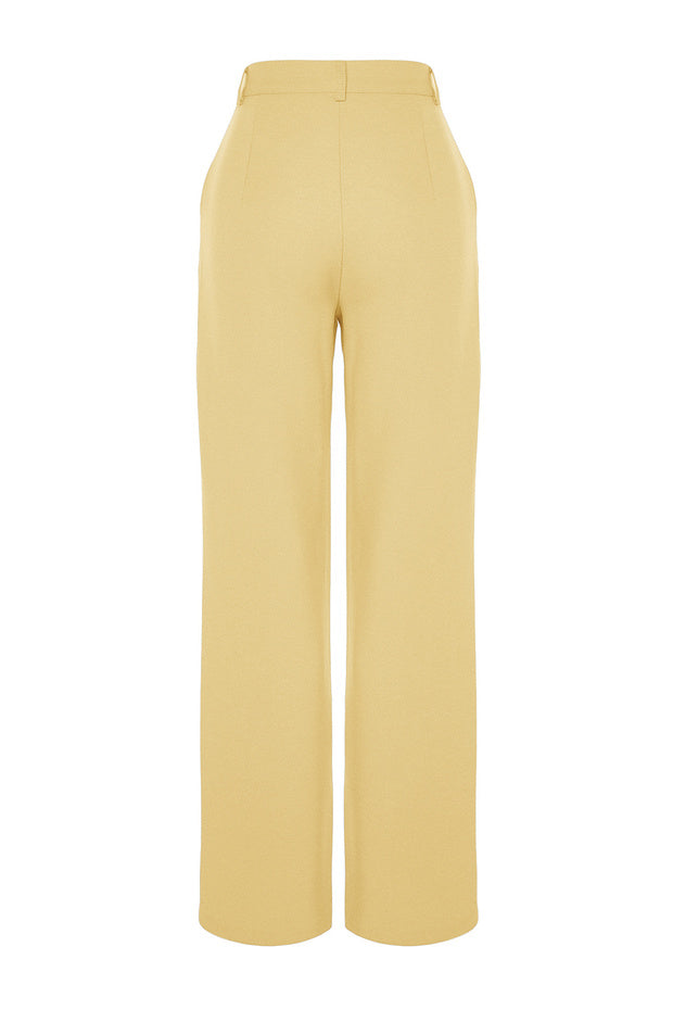 Olive Green High-Waist Tailored Pants – AtikaStyle