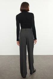 Olive Green High-Waist Tailored Pants – AtikaStyle