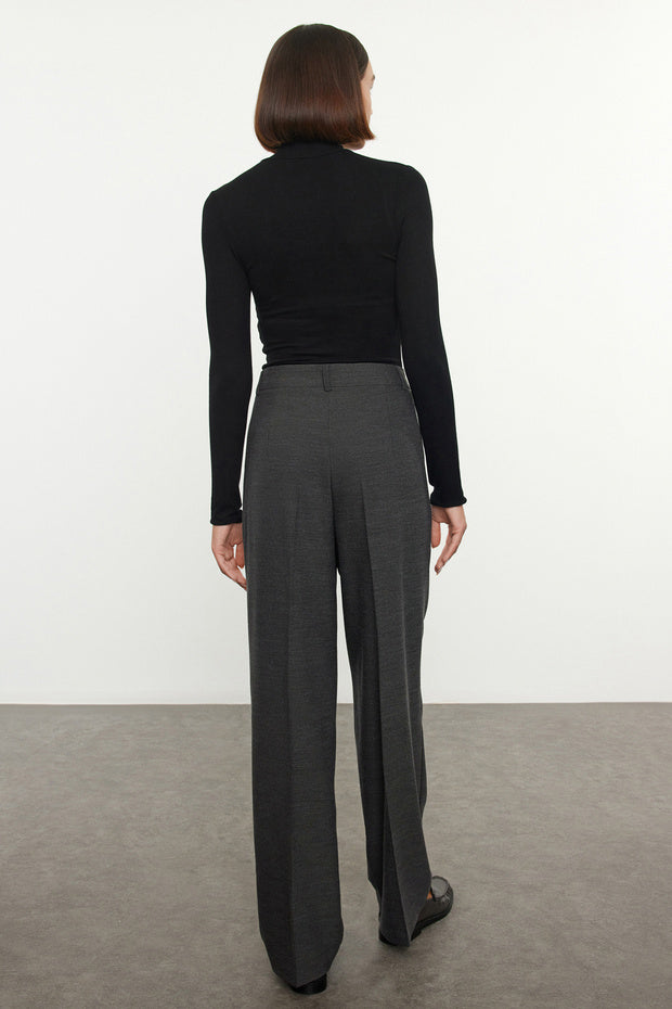 Olive Green High-Waist Tailored Pants – AtikaStyle