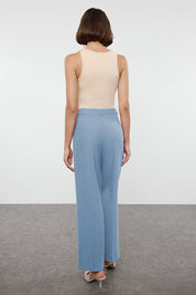 Olive Green High-Waist Tailored Pants – AtikaStyle