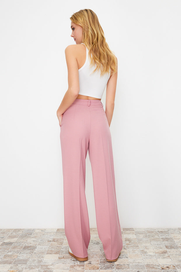 Olive Green High-Waist Tailored Pants – AtikaStyle