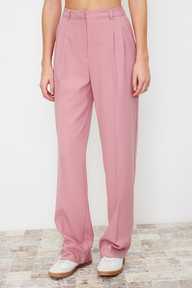 Olive Green High-Waist Tailored Pants – AtikaStyle