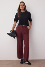 Olive Green High-Waist Tailored Pants – AtikaStyle