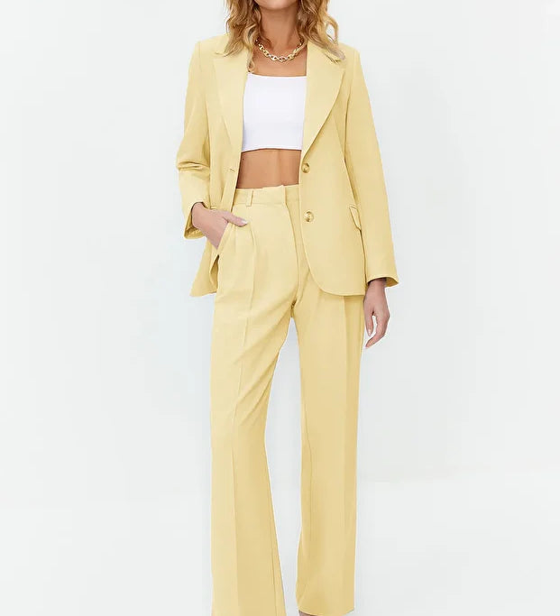 Olive Green High-Waist Tailored Pants – AtikaStyle