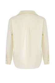 Cream Oversized Collar Button-Up Shirt – AtikaStyle