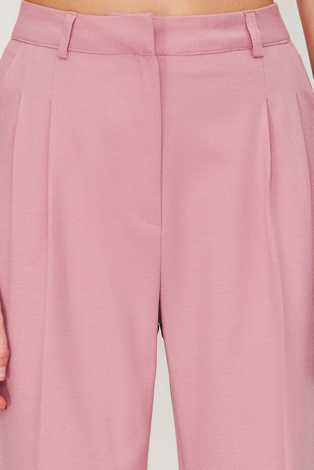 Olive Green High-Waist Tailored Pants – AtikaStyle