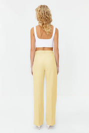 Olive Green High-Waist Tailored Pants – AtikaStyle