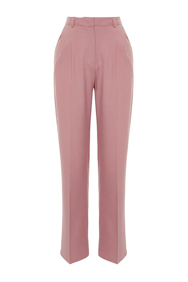 Olive Green High-Waist Tailored Pants – AtikaStyle