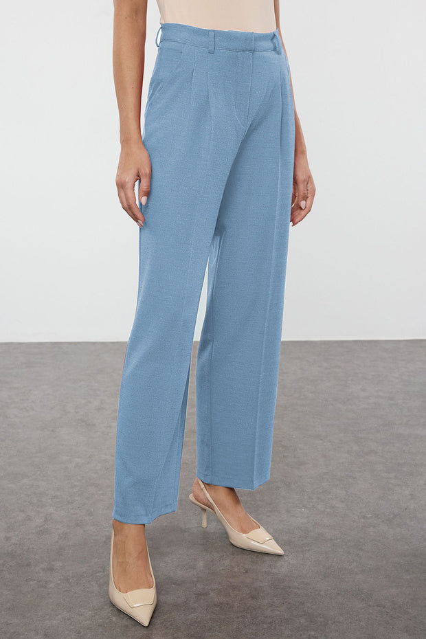 Olive Green High-Waist Tailored Pants – AtikaStyle