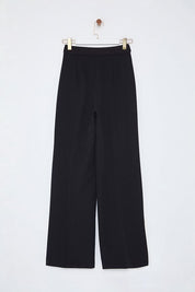 Women’s High-Waisted Beige Wide-Leg Trousers – Tailored Workwear Pants | Atikastyle