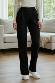 Olive Green High-Waist Tailored Pants – AtikaStyle