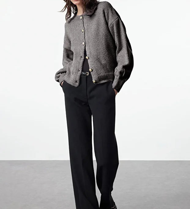 Pastel Yellow Button-Up Cardigan – AtikaStyle