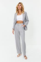 Olive Green High-Waist Tailored Pants – AtikaStyle