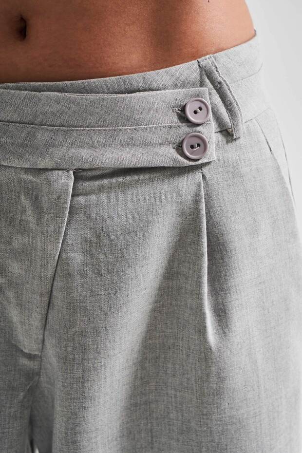 Charcoal Wide-Leg Tailored Trousers – AtikaStyle