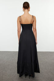 Women’s White Bustier Maxi Slip Dress – Elegant Spaghetti Strap Gown | Atikastyle