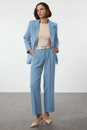 Olive Green High-Waist Tailored Pants – AtikaStyle