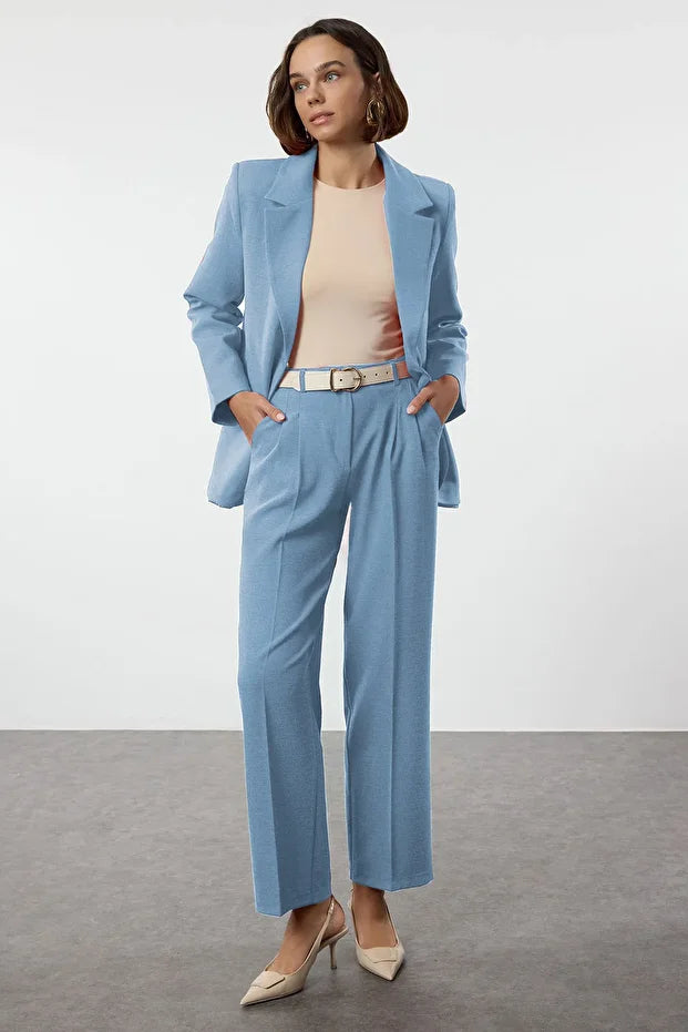 Olive Green High-Waist Tailored Pants – AtikaStyle