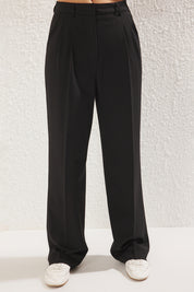 Olive Green High-Waist Tailored Pants – AtikaStyle