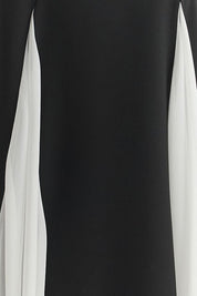 Atikastyle dress, black and white maxi dress, evening gown women, elegant formal dress, monochrome gown, wedding guest outfit, gala dress, chic evening style, long contrast dress
