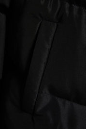 Black Long Water-Repellent Puffer Coat | Maxi Winter Jacket | AtikaStyle