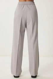 Stone Palazzo Pants with Pockets | High Waist, Wide Leg | AtikaStyle