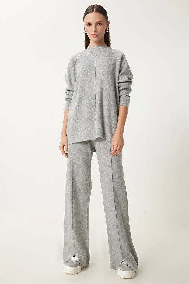 Minimalist cozy vibes — this soft knit two-piece set from AtikaStyle is your go-to for chic comfort. Style with sneakers or slides for an effortlessly elevated everyday look.”
