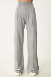 Light Grey Knit Sweater & Pants Set | Cozy Two‑Piece Lounge Co‑Ord | AtikaStyle