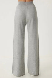 Light Grey Knit Sweater & Pants Set | Cozy Two‑Piece Lounge Co‑Ord | AtikaStyle